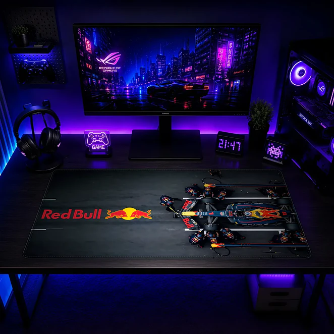 Mousepad F1 Red Bull Pit Stop Waterproof 2
