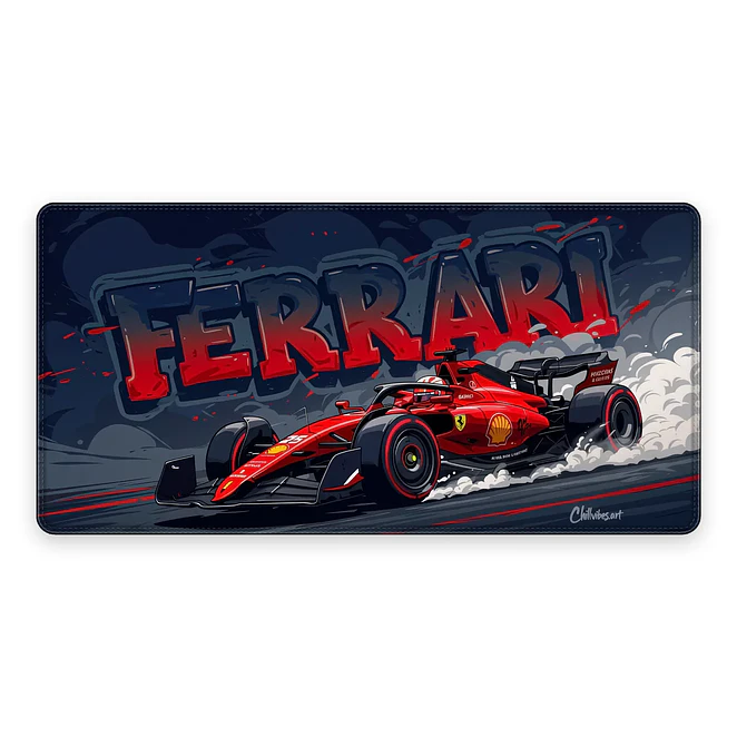 Mousepad F1 Ferrari Arte Ilustrado Waterproof 1