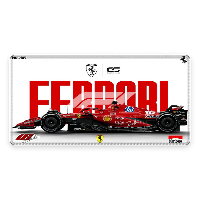 Mousepad F1 Ferrari Leclerc Marlboro Waterproof 1