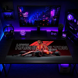 Mousepad Gamer F1 Ferrari Hamilton Arte Formato XXL