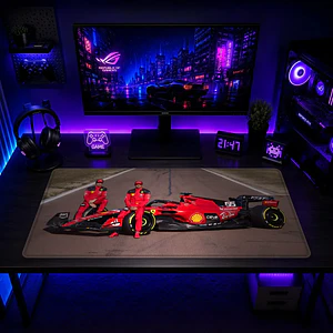 Mousepad Gamer F1 Ferrari Duo Pilotos Formato XXL