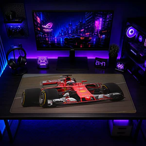 Mousepad Gamer F1 Ferrari Clasico Vettel Formato XXL