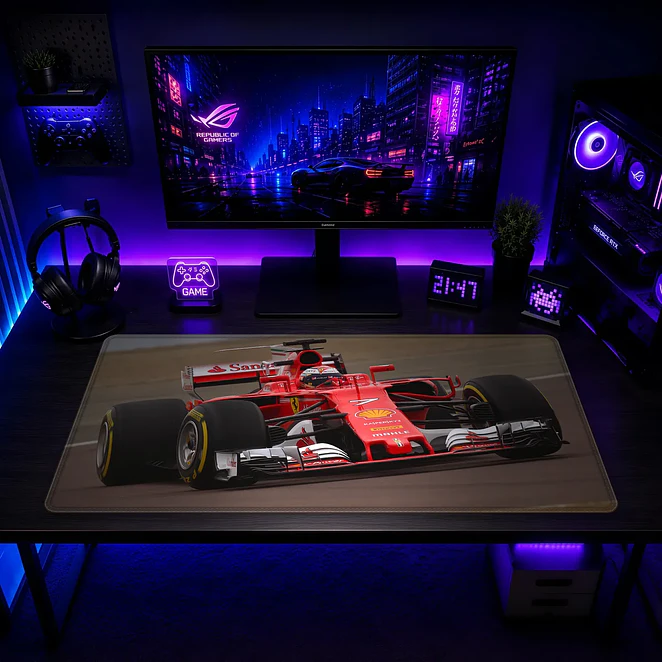Mousepad Gamer F1 Ferrari Clasico Vettel Formato XXL 2