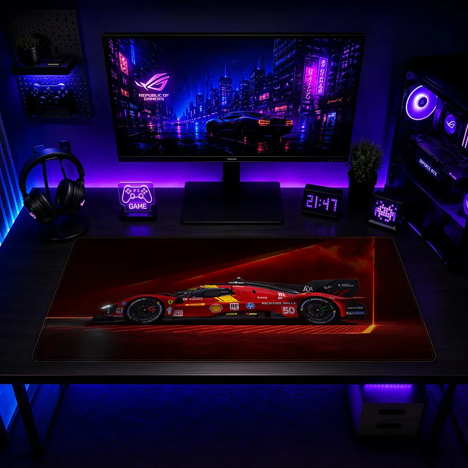 Mousepad Gamer F1 Ferrari Hypercar Formato XXL 2