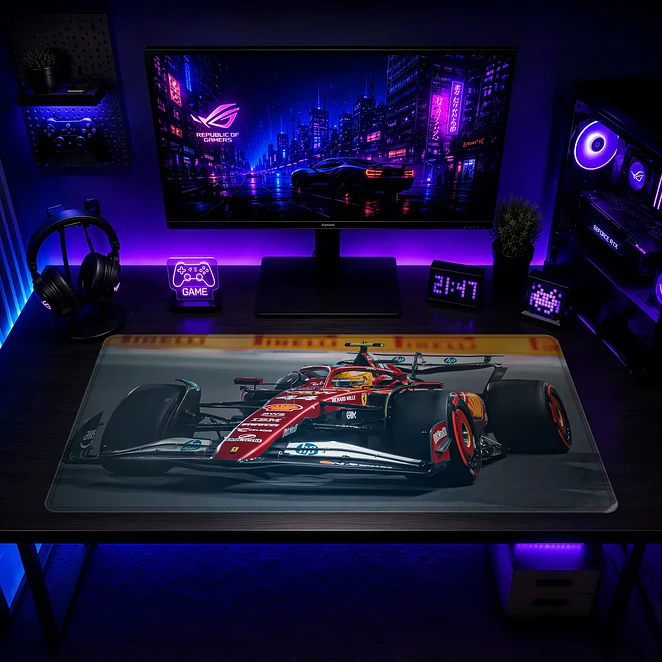 Mousepad XL F1 Ferrari Hamilton Pista Premium 2