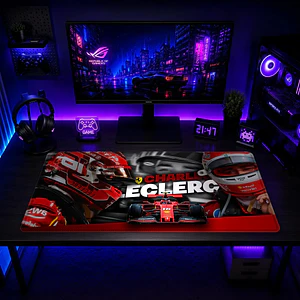 Mousepad Gamer F1 Ferrari Leclerc Poster Formato XXL