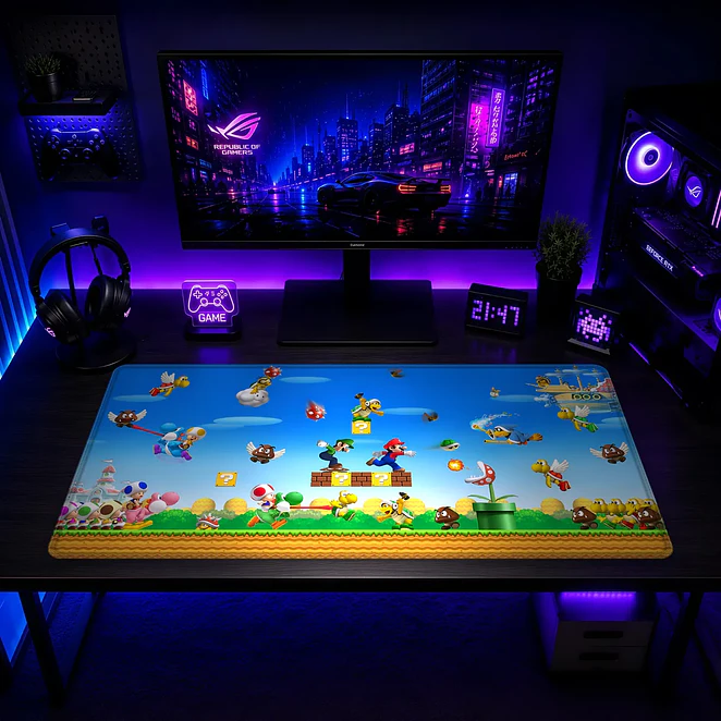 Mousepad XL Super Mario Mundo Clasico Premium 2