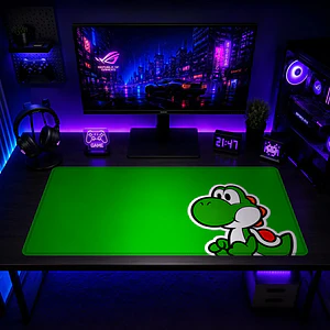 Mousepad Gamer Super Mario Yoshi Verde Formato XXL