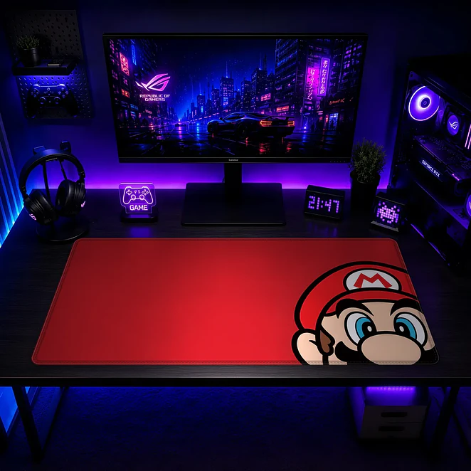 Mousepad Super Mario Rojo Clasico Waterproof 2
