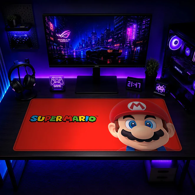 Mousepad XL Super Mario Logo Clasico Premium 2
