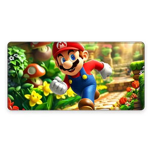 Mousepad Gamer Super Mario Aventura Floral Formato XXL