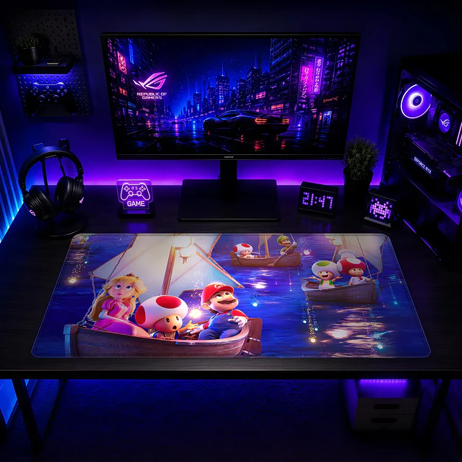 Mousepad Gamer Super Mario Peach en Bote Formato XXL 2