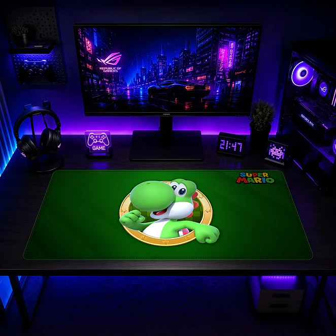 Mousepad XL Super Mario Yoshi Medalla Premium 2