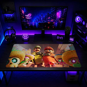 Mousepad Gamer Super Mario Aventura Desierto Formato XXL