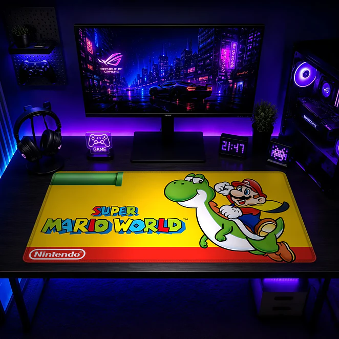 Mousepad Gamer Super Mario World Yoshi Formato XXL 2