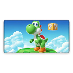 Mousepad Gamer Super Mario Yoshi Nubes Formato XXL