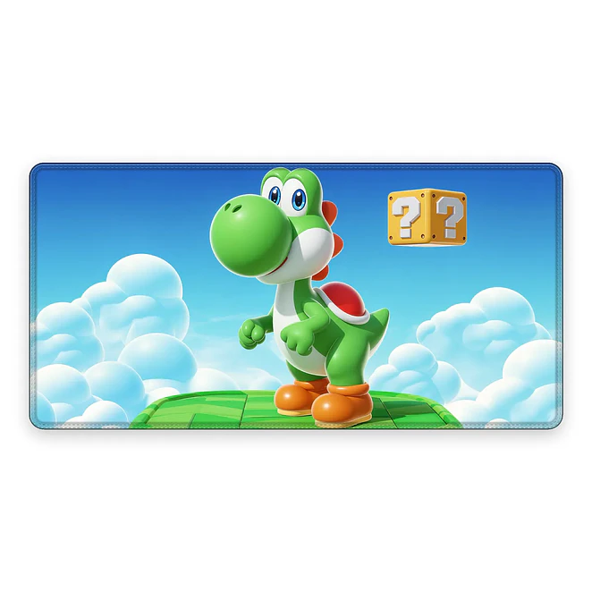 Mousepad Gamer Super Mario Yoshi Nubes Formato XXL 1