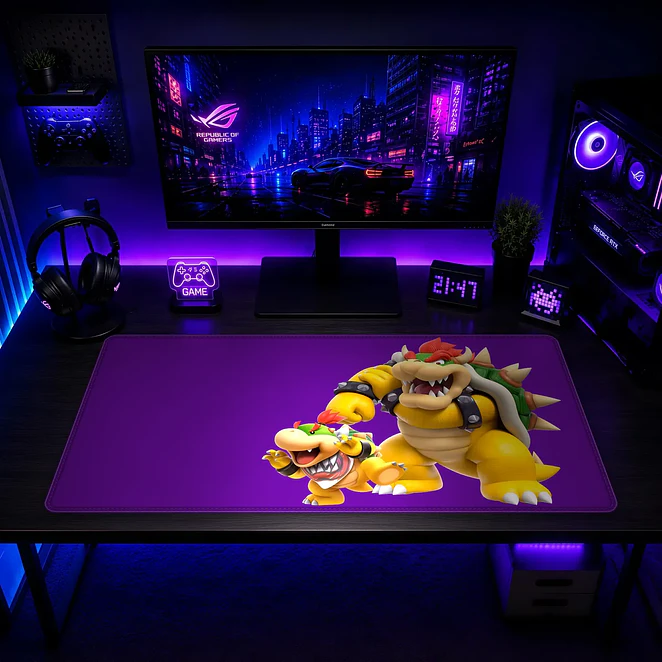 Mousepad Super Mario Bowser y Bowsy Waterproof 2