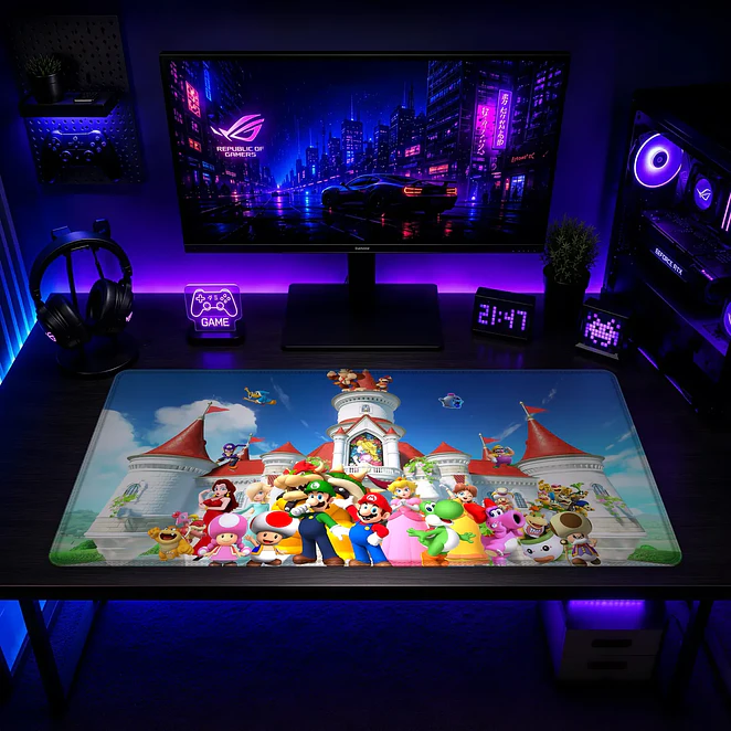 Mousepad XL Super Mario Castillo Champinon Premium 2