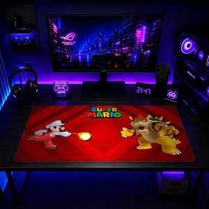 Mousepad Super Mario Mario vs Bowser Waterproof