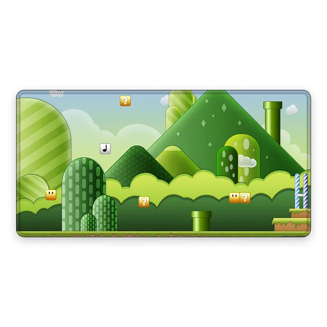 Mousepad Gamer Super Mario Nivel Verde Formato XXL 1