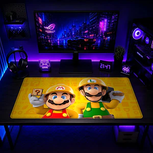 Mousepad Gamer Super Mario Constructores Formato XXL