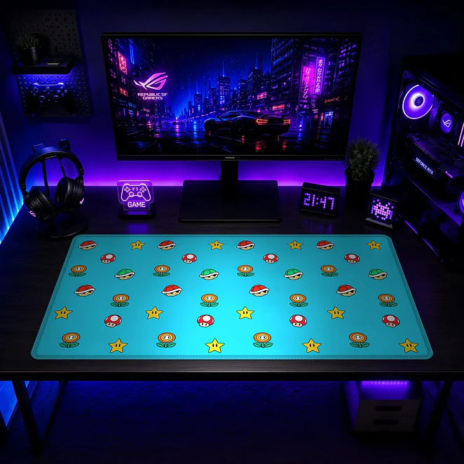 Mousepad Super Mario Power Ups Waterproof 2