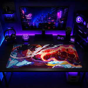 Mousepad One Piece Luffy Puno Rojo Waterproof