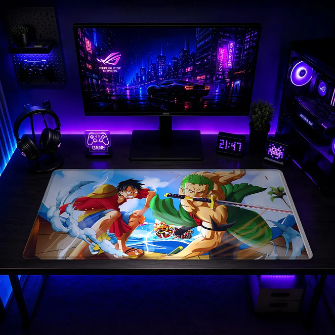 Mousepad Anime One Piece Luffy y Zoro XL 2