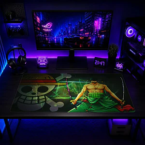 Mousepad One Piece Zoro Verde Waterproof