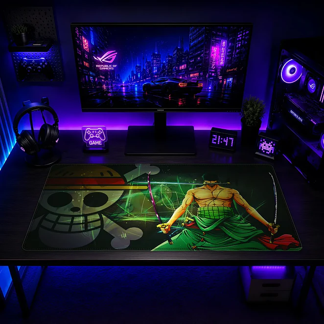 Mousepad One Piece Zoro Verde Waterproof 2