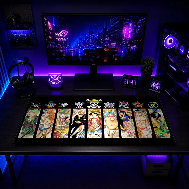 Mousepad Gamer One Piece Galeria Personajes Formato XXL 2