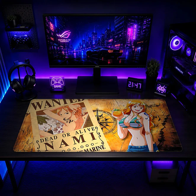 Mousepad XL One Piece Nami Wanted Premium 2