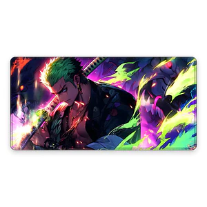 Mousepad Anime One Piece Zoro Neon XL