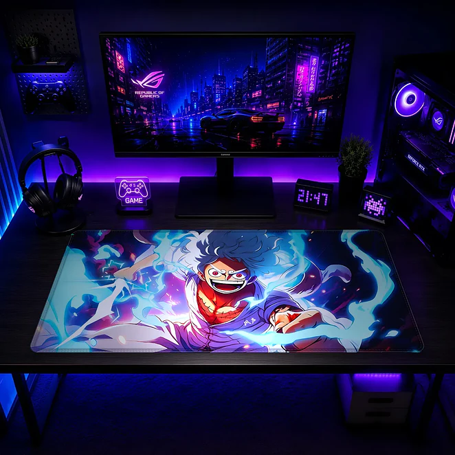 Mousepad Anime One Piece Luffy Rayo Azul XL 2