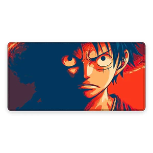 Mousepad Gamer One Piece Luffy Rostro Rojo Formato XXL