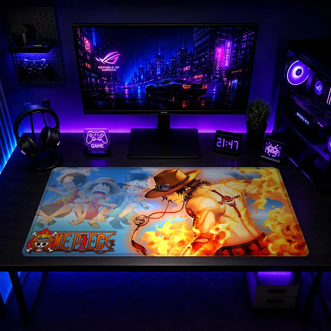 Mousepad Anime One Piece Ace Fuego XL 2