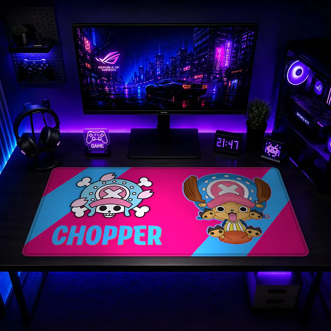 Mousepad XL One Piece Chopper Rosa Premium 2