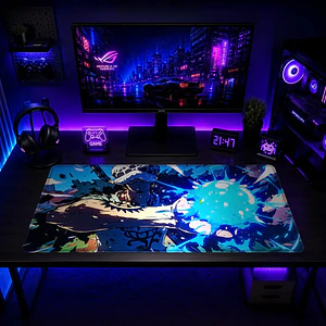 Mousepad One Piece Law Poder Azul Waterproof