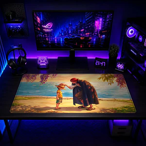 Mousepad One Piece Shanks y Luffy Waterproof