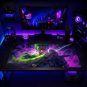Mousepad XL One Piece Zoro Veneno Morado Premium
