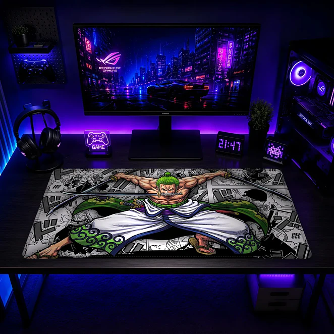 Mousepad Anime One Piece Zoro Manga Ataque XL 2