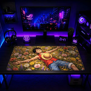 Mousepad Anime One Piece Luffy Flores Sol XL