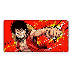 Mousepad One Piece Luffy Puno Rojo Arte Waterproof