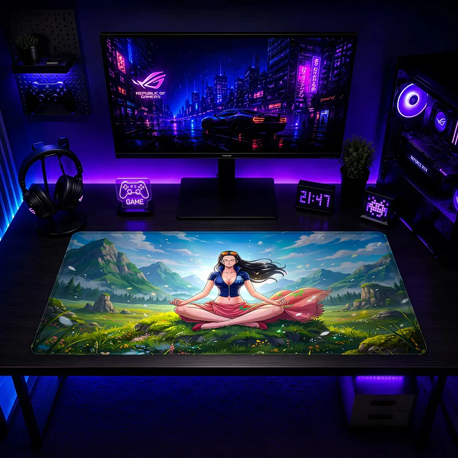 Mousepad XL One Piece Robin Meditando Premium 2