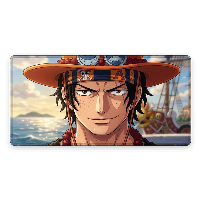 Mousepad One Piece Ace Sombrero Waterproof 1