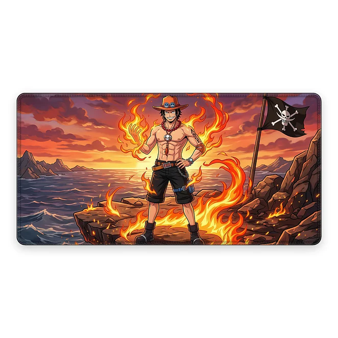 Mousepad Anime One Piece Ace Llamas XL 1