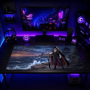 Mousepad One Piece Mihawk Espada Waterproof
