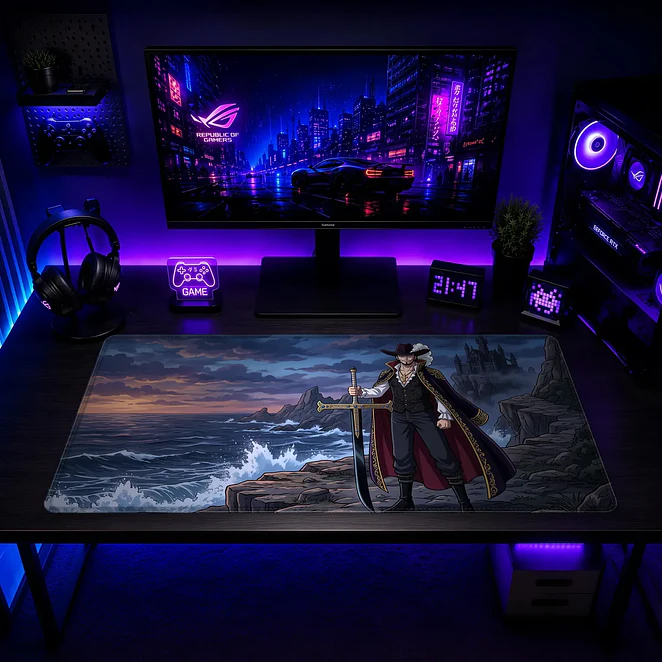 Mousepad One Piece Mihawk Espada Waterproof 2