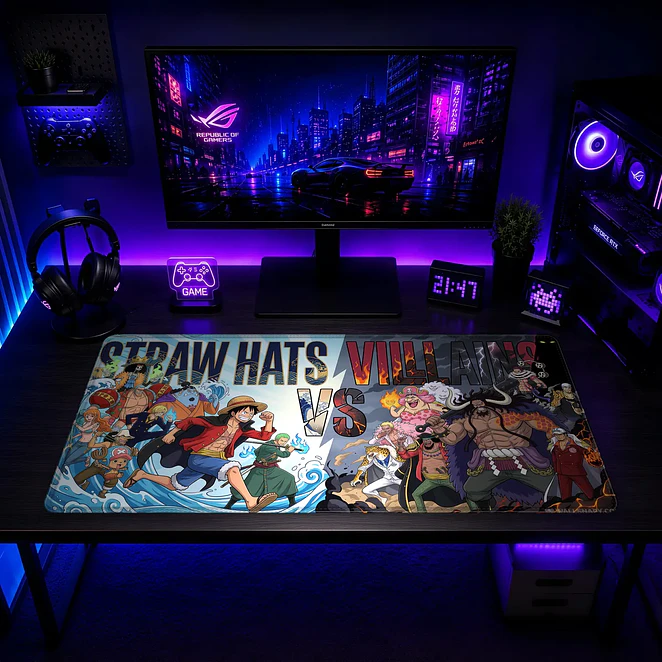Mousepad Gamer One Piece Straw Hats vs Villains Formato XXL 2